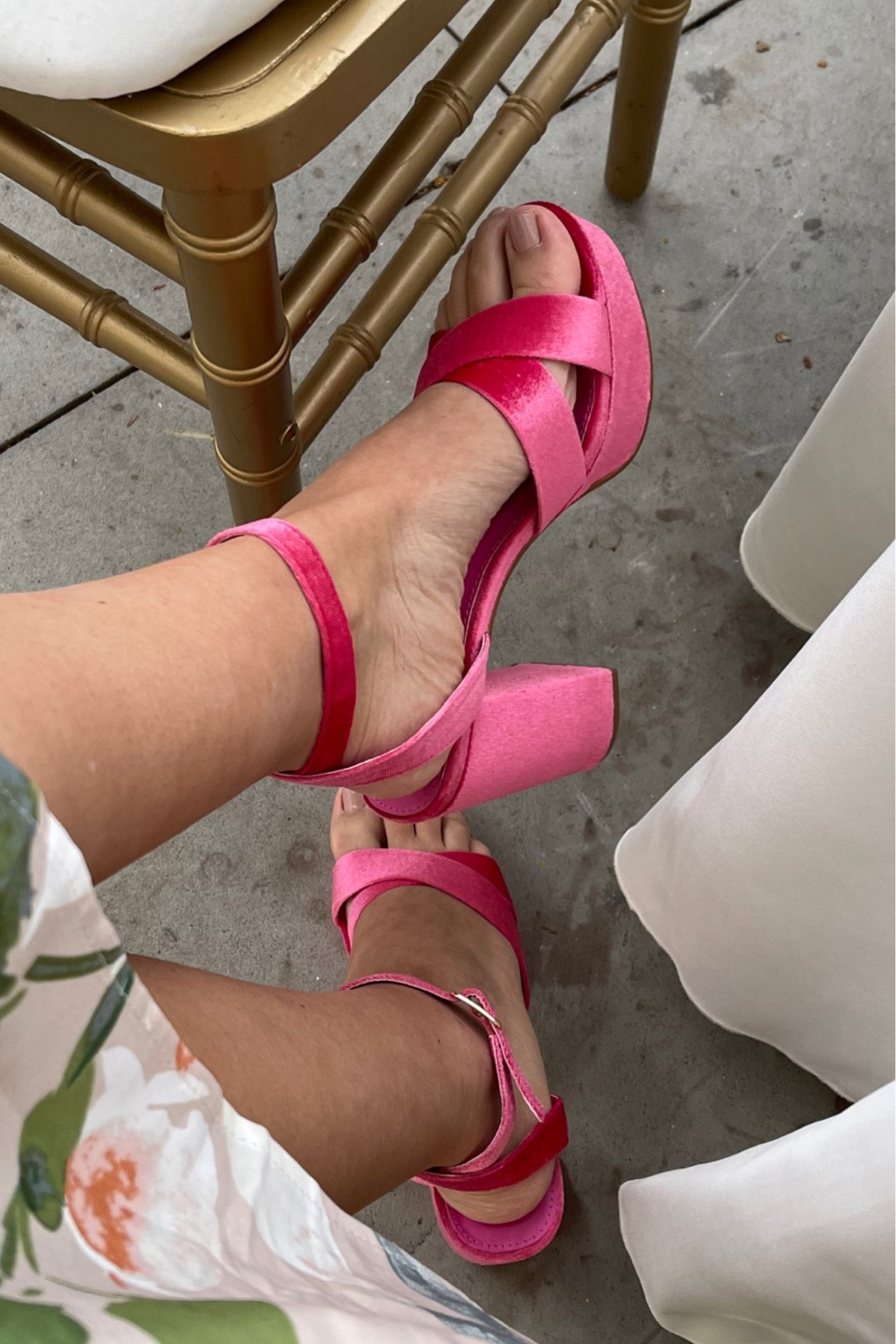 Pink velvet heels
Floral dress
Wedding guest

#LTKwedding #LTKshoecrush #LTKSeasonal