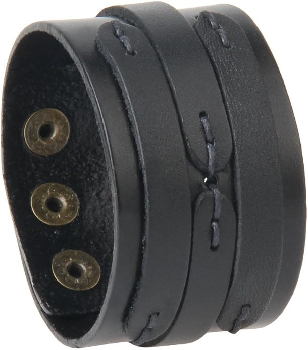 GelConnie Leather Cuff Bracelet Punk Braided Bracelets Rock Leather Wristbands Faux Mens Leather ... | Amazon (US)