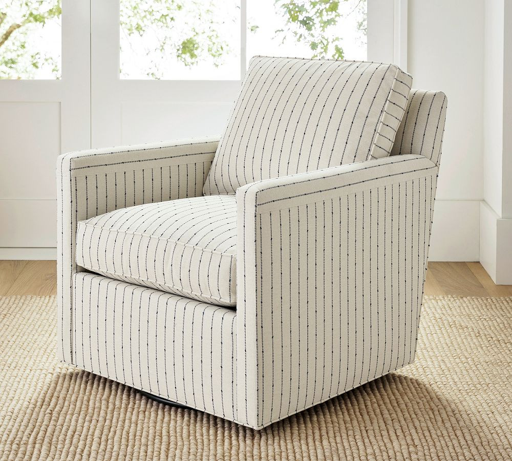 Tyler Square Arm Swivel Chair | Pottery Barn (US)