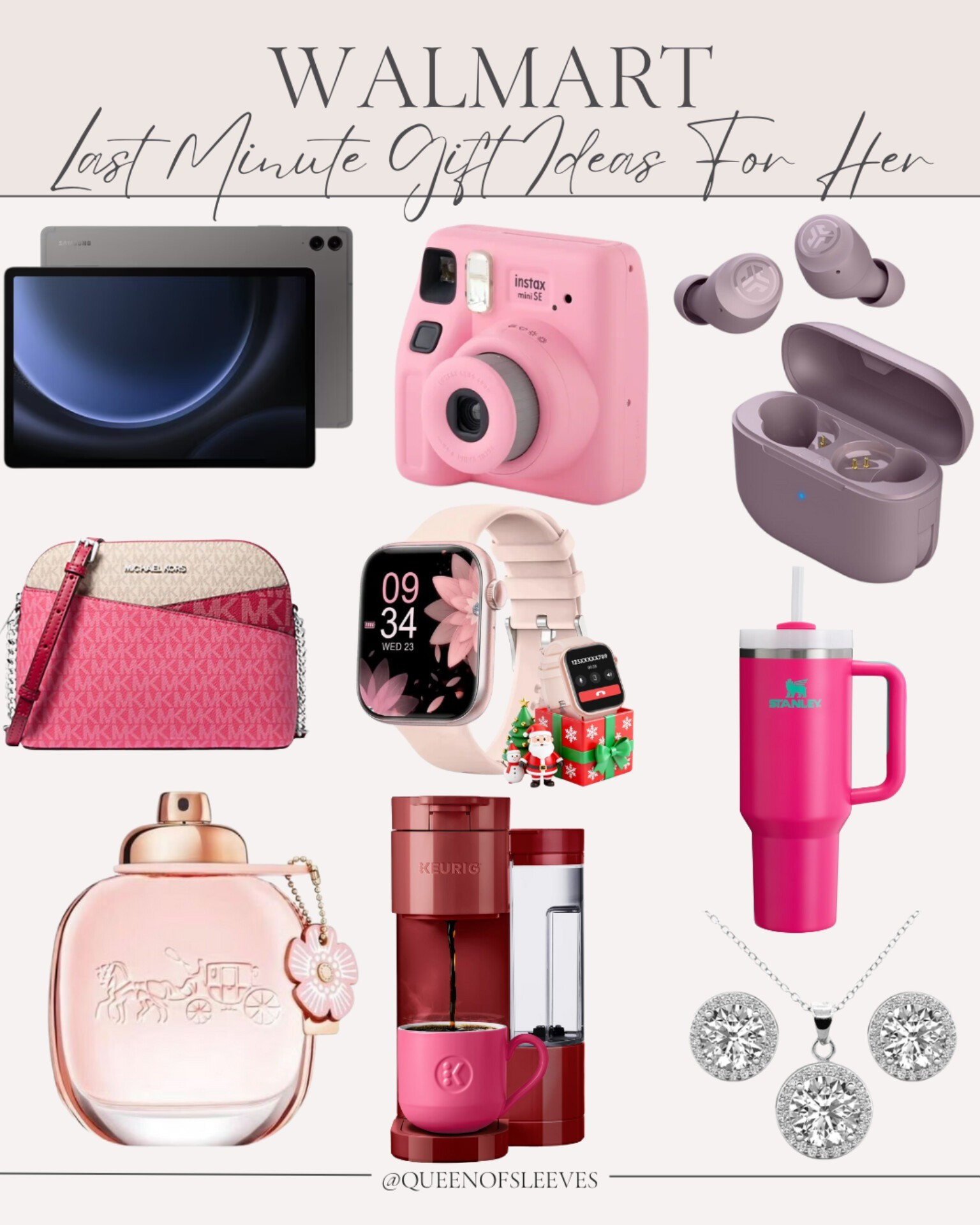 Walmart last-minute gift ideas for her! 💕 From tech essentials and trendy accessories to beauty favorites and cozy must-haves, these gifts are thoughtful, affordable, and ready for quick pickup or delivery. Shop all my picks below!


walmart gift guide / gifts for her / last minute gifts / women's gifts / tablet / instax camera / pink camera / wireless earbuds / michael kors bag / pink crossbody / smartwatch / apple watch / stanley tumbler / pink tumbler / coach perfume / keurig coffee maker / diamond jewelry / stud earrings / necklace set / tech gifts / beauty gifts / fashion accessories / affordable gifts / holiday shopping / christmas gifts for her / gifts for mom / gifts for wife / girlfriend gifts / budget friendly / walmart finds

#LTKGiftGuide #LTKHoliday #LTKSeasonal