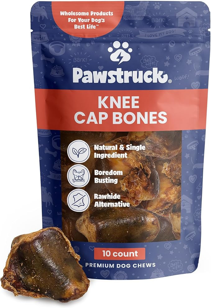 Pawstruck Natural Knee Cap Dog Bones - Treats for Aggressive Chewers, Low Fat & High Protein Chew... | Amazon (US)