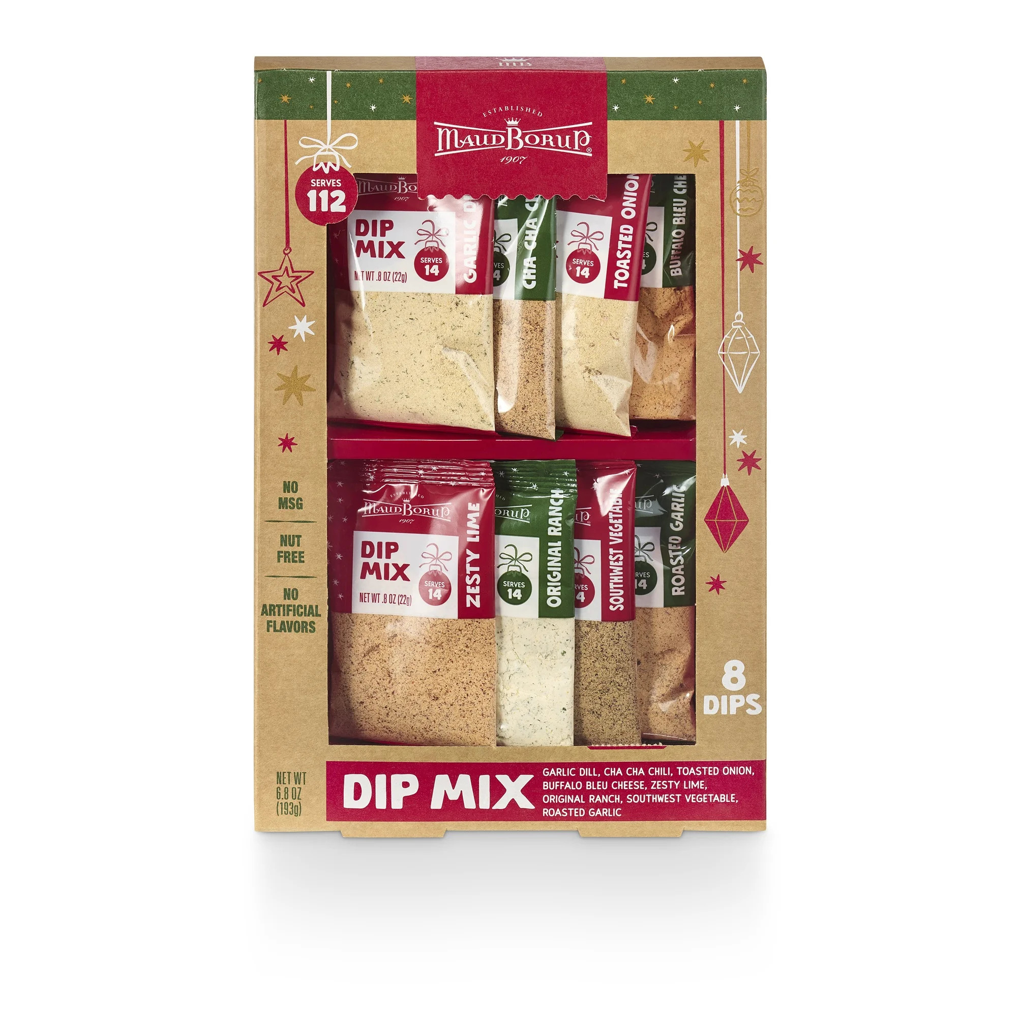 Maud Borup 8 pack Dip Mix Sampler Gift Set 6.8 oz | Walmart (US)