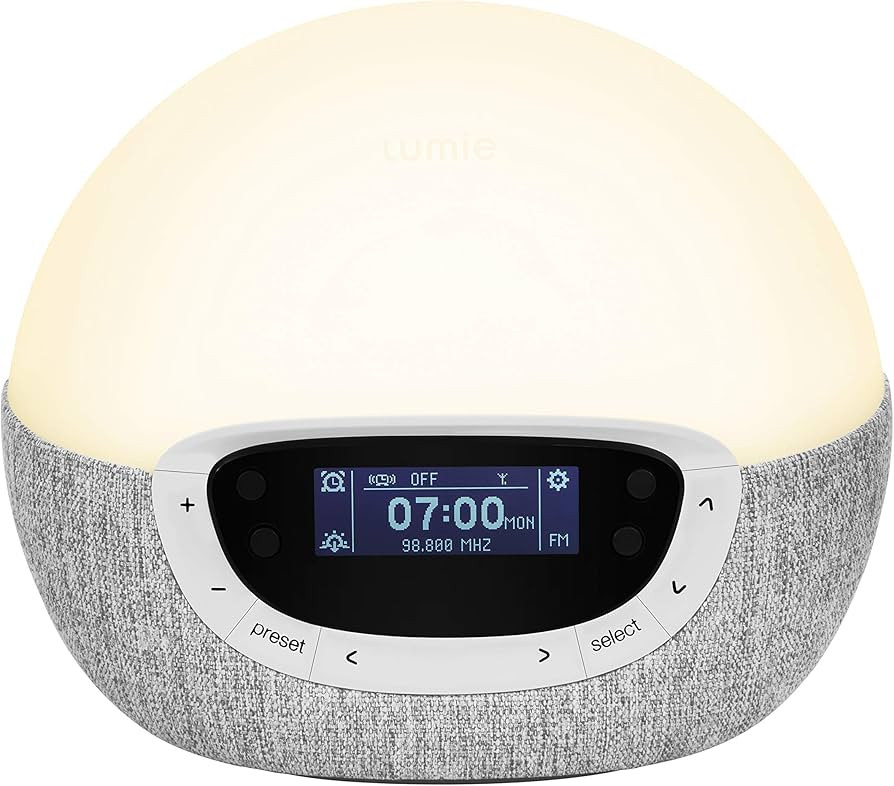 Lumie Bodyclock Shine 300 - Wake-up Light Alarm Clock with Radio, 15 Sounds and Sleep Sunset, Whi... | Amazon (UK)