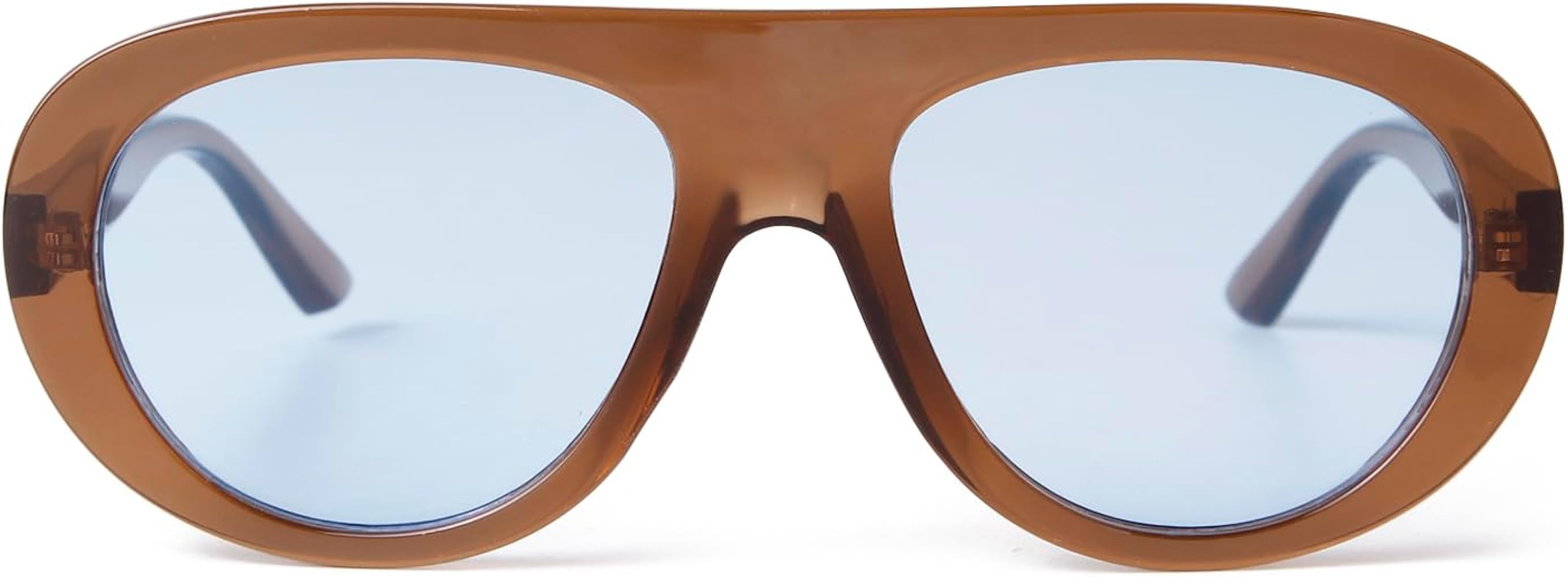 ADE WU Trendy Aviator Sunglasses Retro Vintage Chic Fashion Thick Bold Rounded Pilot Style Sun Gl... | Amazon (US)