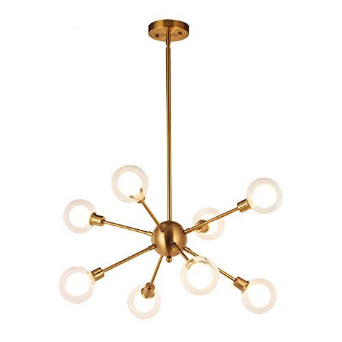 Modern Sputnik Chandelier Lighting Glass Sphere 8 Lights Mid Century G9 40W (Bulbs Included) Pendant | Amazon (US)