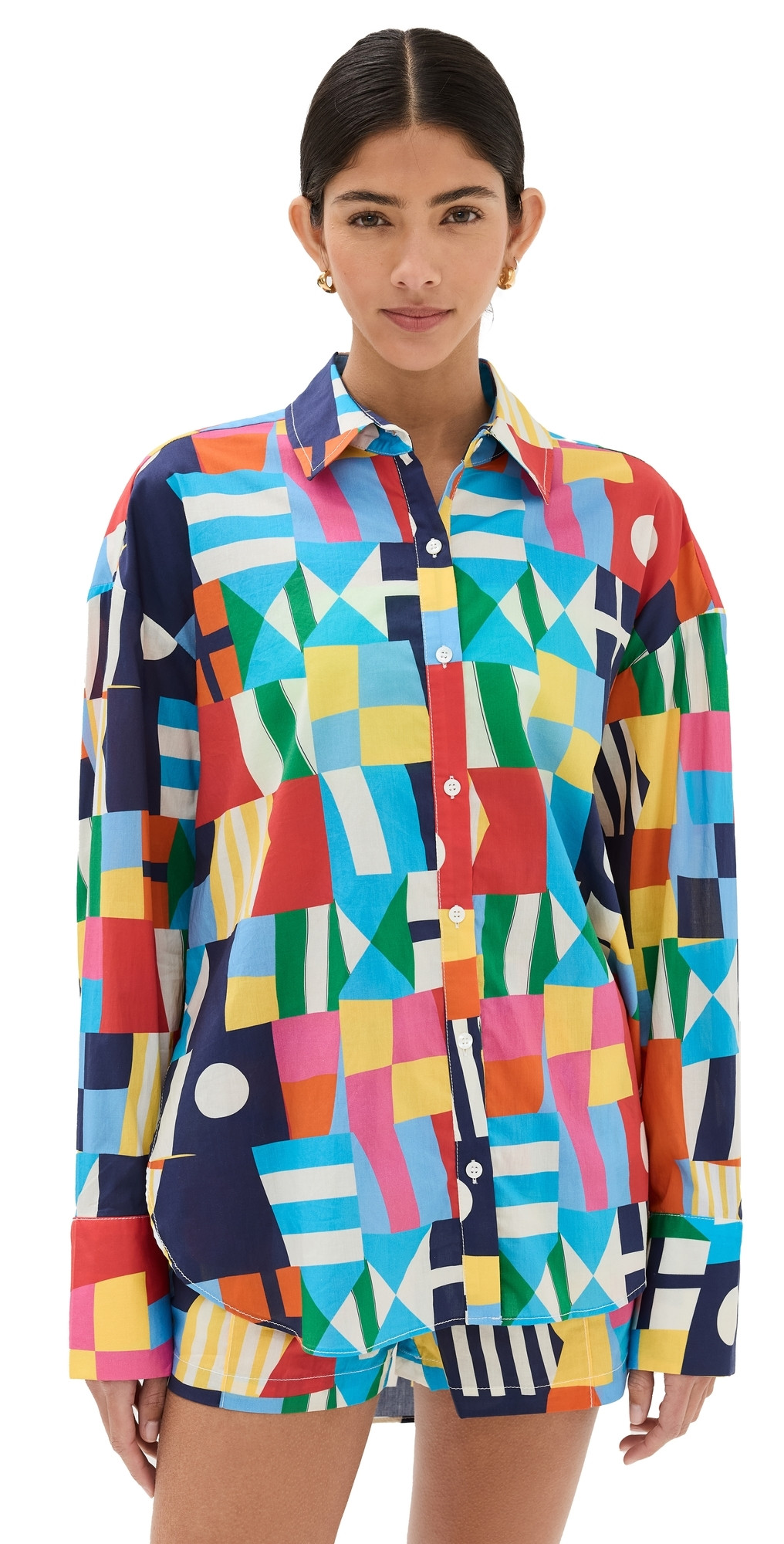 STAUD Colton Shirt Sails Up M | Shopbop