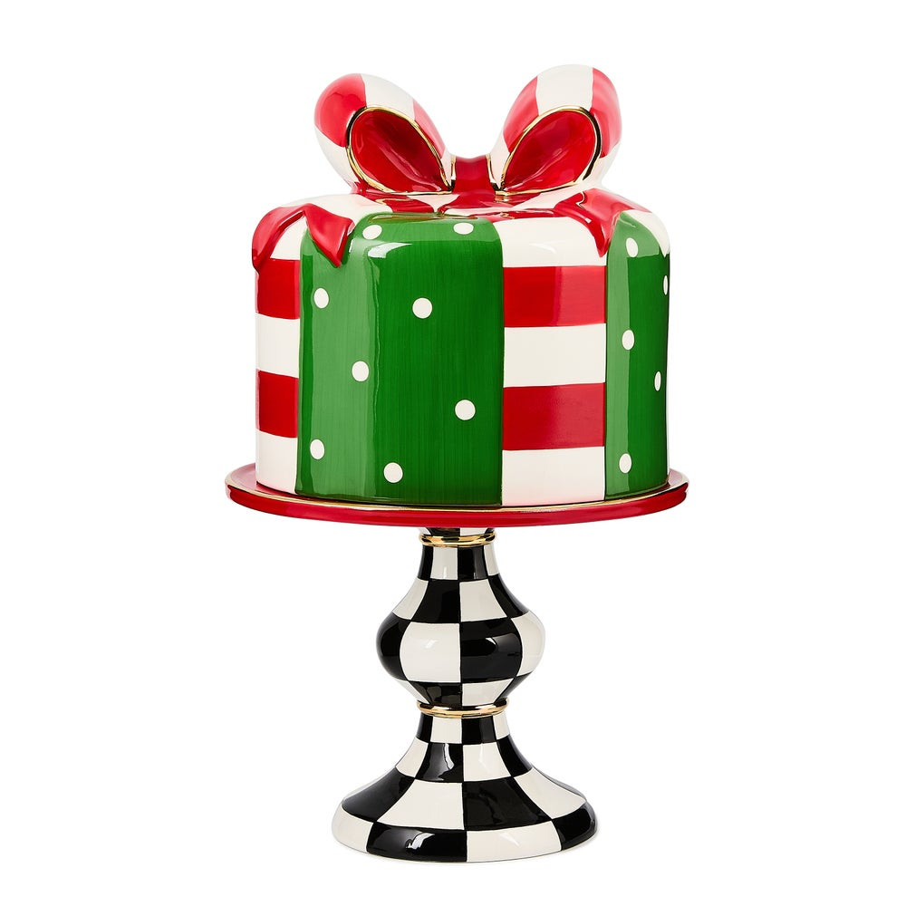Check It Out Gift Lidded Cake Stand | MacKenzie-Childs