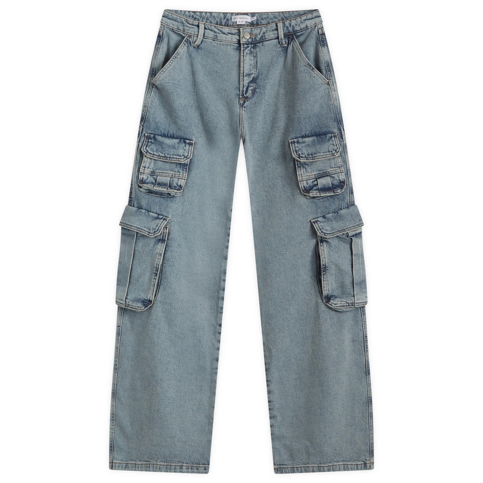 Good American Women's Denim Cargo Pant Indigo | END. Clothing