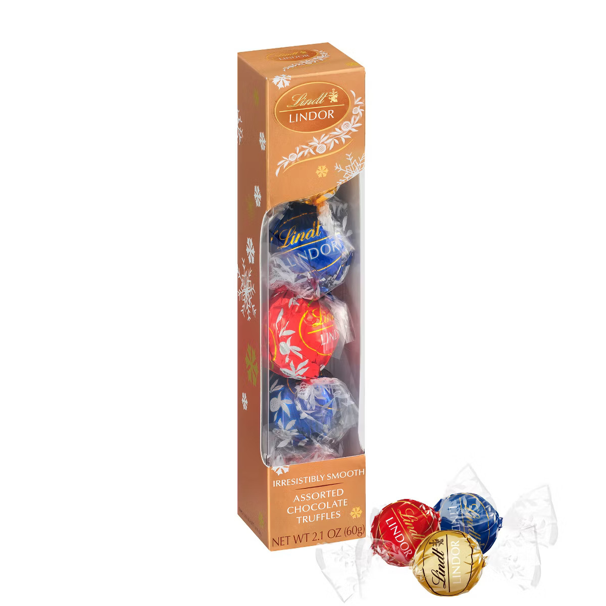 Lindt LINDOR Christmas Assorted Chocolate Truffles Favor Gift - 2.1oz | Target