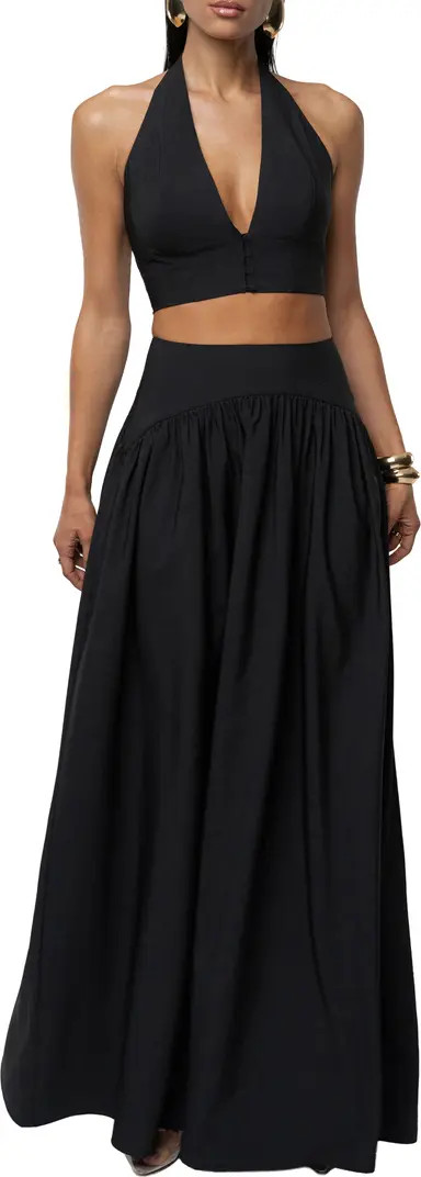 Haven Halter Crop Top & Maxi Skirt Set | Nordstrom
