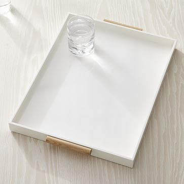 Exposed Wood Barrel Handle Trays | West Elm (US)