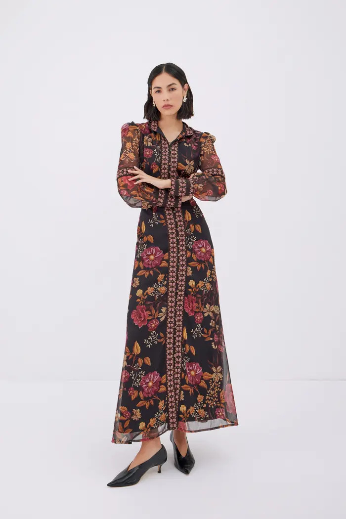 RAISHMA Floral Black Dress | Nordstrom | Nordstrom