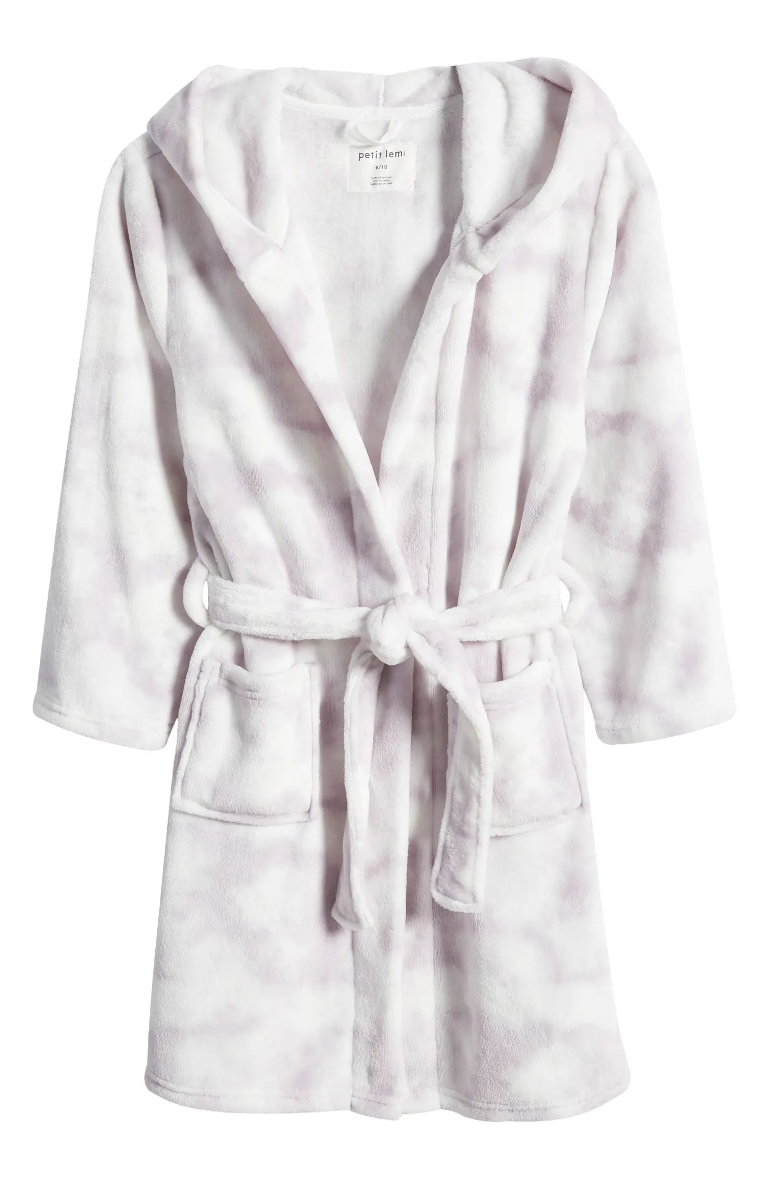 Kids' Tie Dye Fitted Recycled Polyester Hooded Robe | Nordstrom