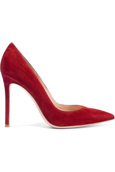 Gianvito Rossi - Suede Pumps - Claret | NET-A-PORTER (UK & EU)