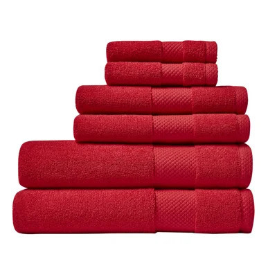 Lacoste Heritage 6-Piece Supima Cotton Towel Set – Ultra-Soft, Highly Absorbent, Quick-Dry Luxury Bathroom Towels (2 Bath Towels, 2 Hand Towels, 2 Was | Wayfair North America