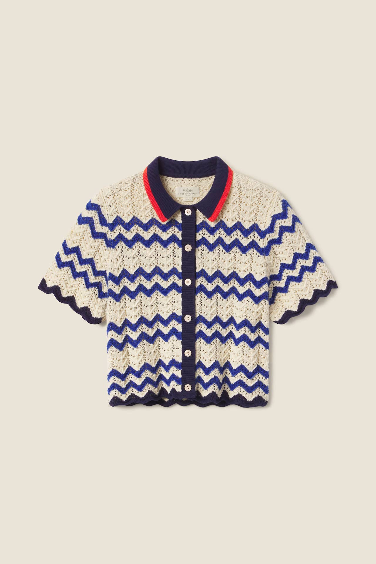 Paloma Cardigan Blue Stripe | TROVATA