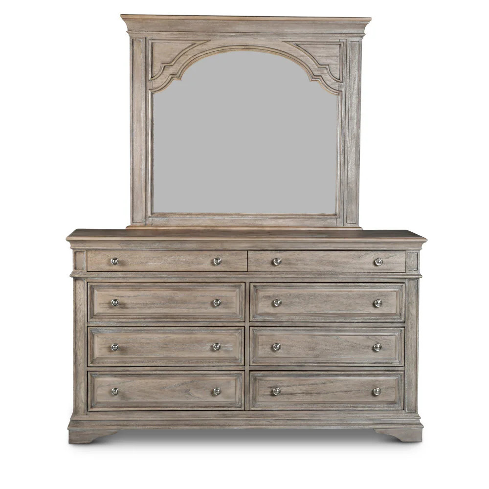 Steve Silver Driftwood Acacia 8 -Drawer 66-in W Standard dresser With Mirror one_size in Brown | HP900DRMRD | Lowe's