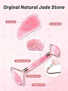 Deciniee Jade Roller and Gua Sha Set - Anti Aging Rose Quartz Face Roller Massager & Guasha Tool ... | Amazon (US)