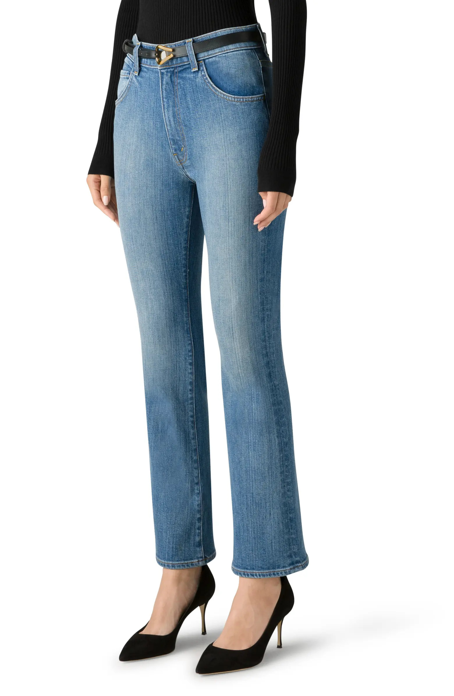 St. John Collection Laguna Stretch Denim Flare Leg Jeans | Nordstrom | Nordstrom