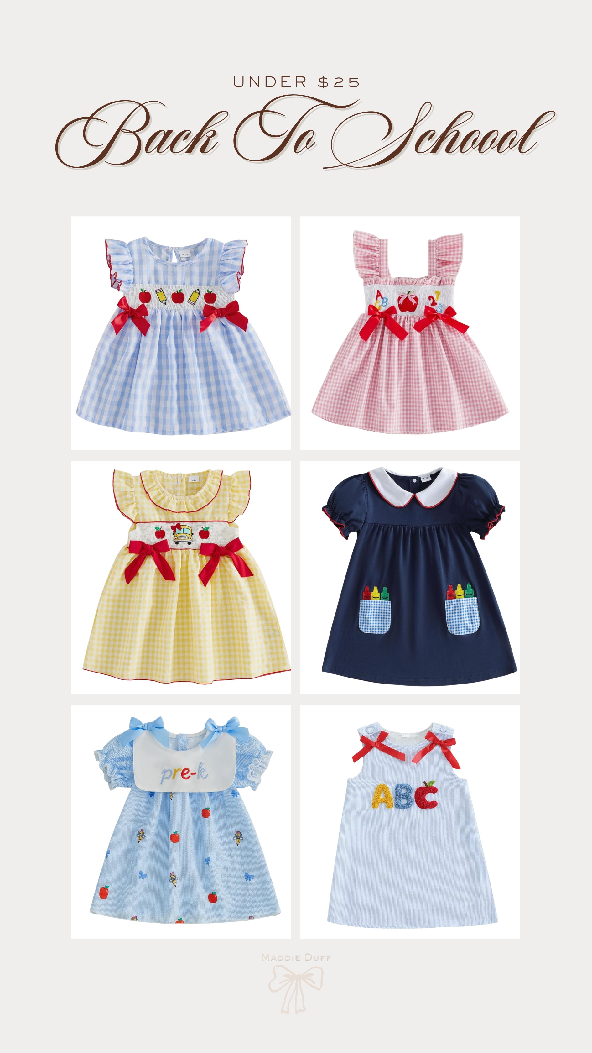 The cutest little smocked dresses for pre-k back to school! I can't believe how soon it is!

back to school outfits, preschooler outfits, first day of school outfits, pre-k outfits 

 #LTKootd #LTKKids