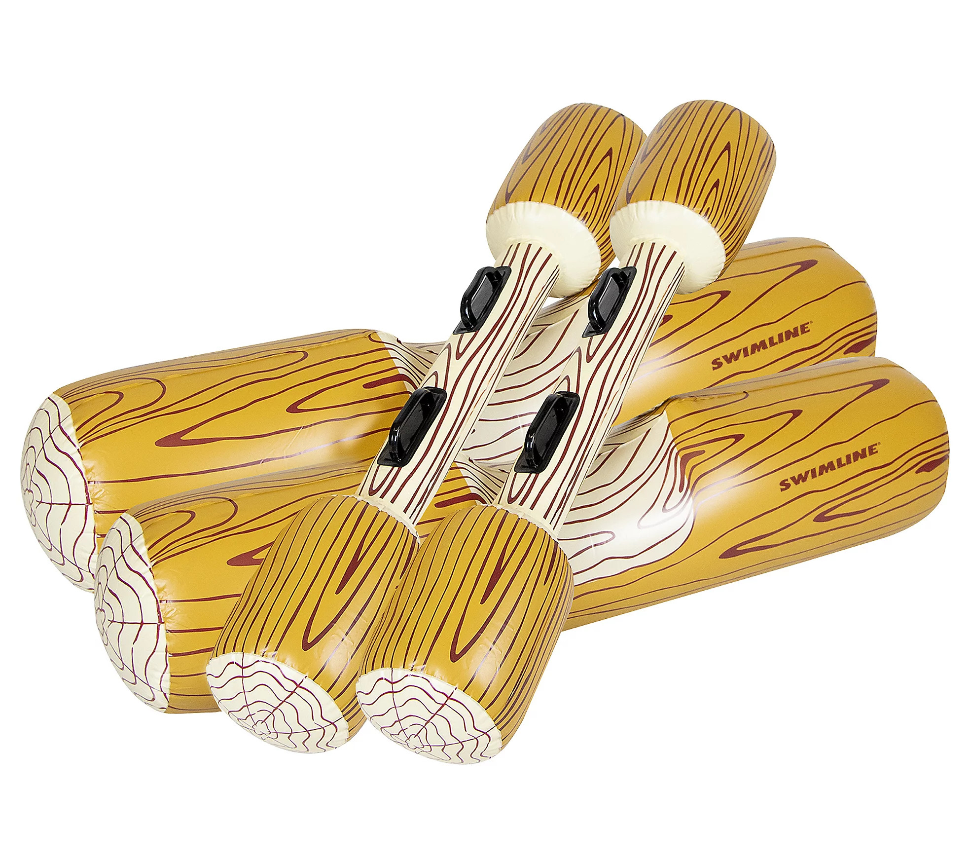 Swim Central 54"" Inflatable Pool Log Flume Jous t Set | QVC