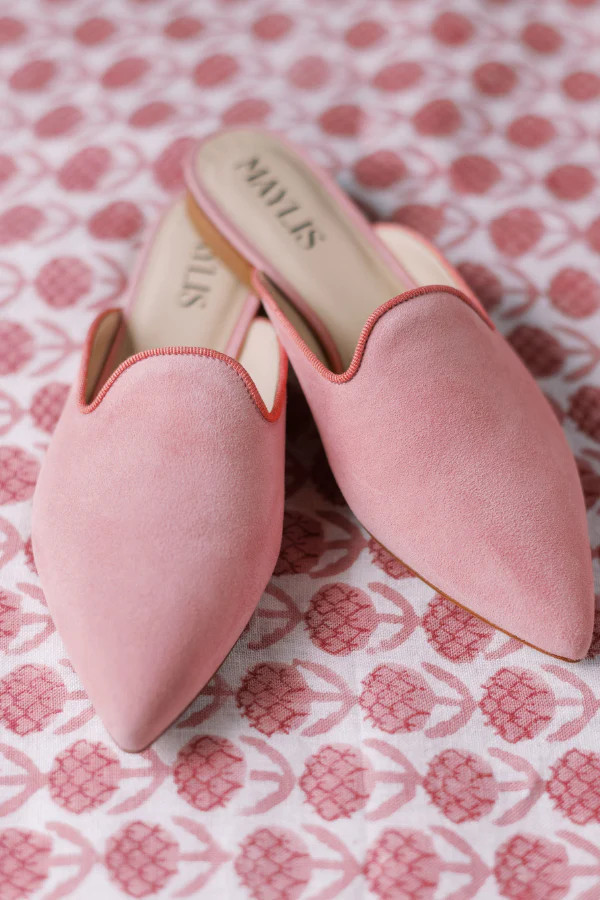The Rita Mule in Rose Suede | Modatrova