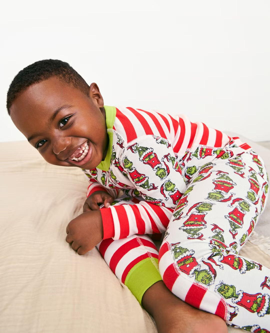 Kids Dr. Seuss Grinch Long John Pajama Set | Hanna Andersson