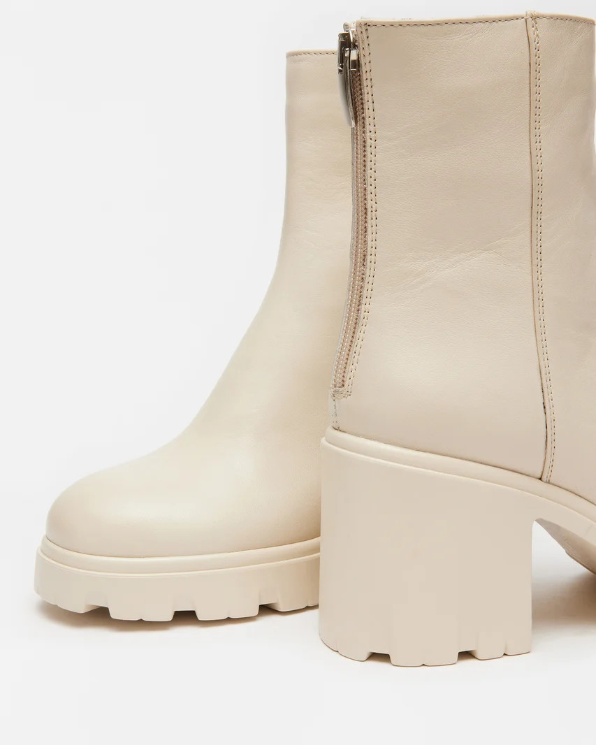 GOUCHO Bone Leather Lug Sole Ankle Bootie | Women's Booties | Steve Madden (US)
