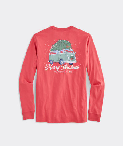 Retro Van & Tree Long-Sleeve Pocket Tee | vineyard vines