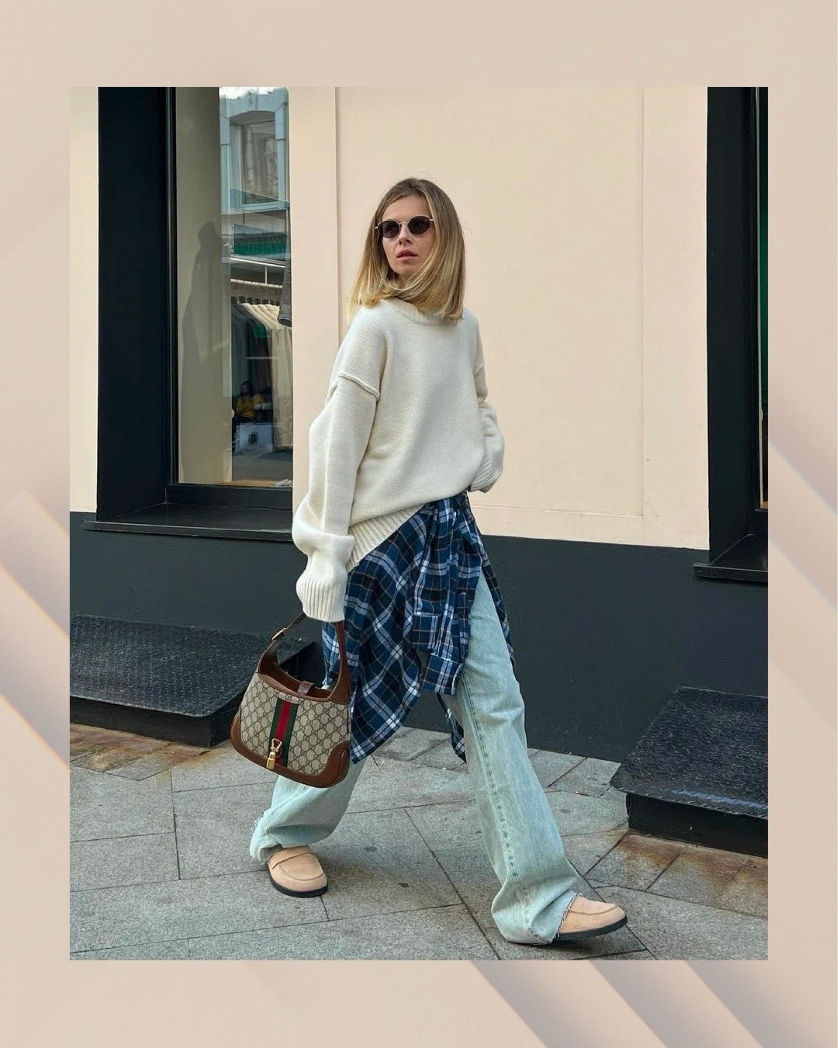 This Fall Outfit Takes Cozy To A Whole New Level - As soon as the air gets a little crisp, out come the cozy fall outfits. Striking that perfect balance between style and comfort requires a touch of creativity – and this influencer nails it. She does the unexpected by expertly styling a slew of oversized silhouettes in one look. From the slouchy #sweater down to the baggy #jeans, this entire ensemble is just as chic as it is cozy. Even the plaid flannel around the waist adds to the effortless, yet snug vibe. #falloutfit #ootd // Continue reading on TheCoolHour.com

#LTKstyletip #LTKSeasonal #LTKxMadewell