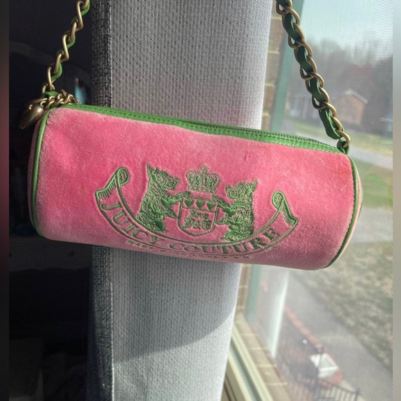 Pink and green juicy couture barrel bag | Poshmark