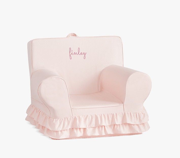 Anywhere Chair®, Dusty Blush Ruffle | Pottery Barn Kids