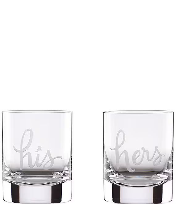 Two Of A Kind His & Hers Wedding Double Old-Fashioned Glass Pair | Dillard's