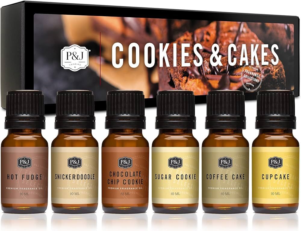 P&J Fragrance Oil Cookies & Cakes Set | Candle Scents for Candle Making, Freshie Scents, Soap Mak... | Amazon (US)