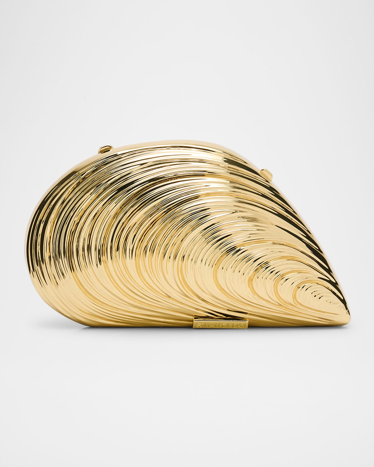 Bridget Metal Oyster Shell Clutch Bag | Neiman Marcus