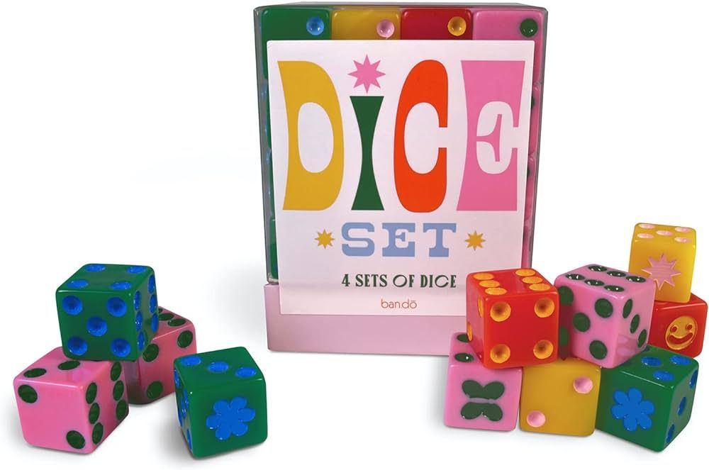 ban.do Game Night! 48 Piece Dice Set, 4 Different Colored Dice, Standard Dice for Board Games and... | Amazon (US)