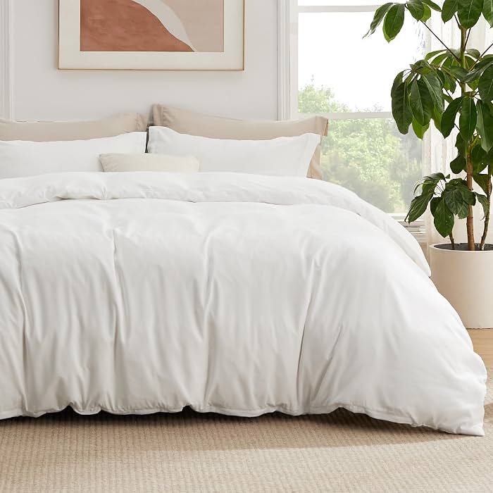 Bedsure King Duvet Cover with Fitted Sheet - Soft Double Brushed Bedding Set with Zipper Closure,... | Amazon (US)