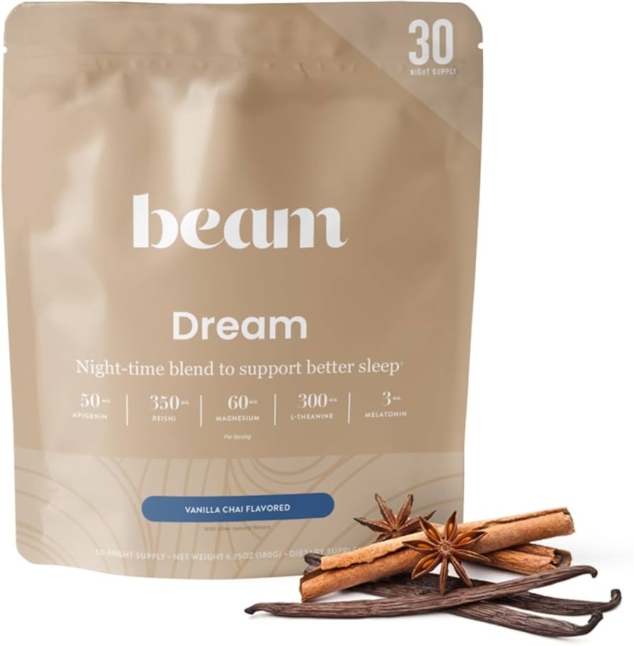 Beam Dream Sleep Powder, Sleep Aid, Sleep Aids for Adults, Contains Magnesium, Melatonin, L Thean... | Amazon (US)