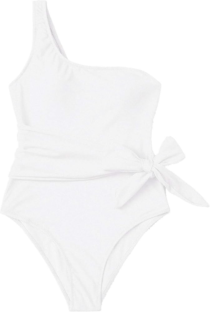 SweatyRocks Women's Bathing Suits One Shoulder One Piece Swimsuits Monokini | Amazon (US)