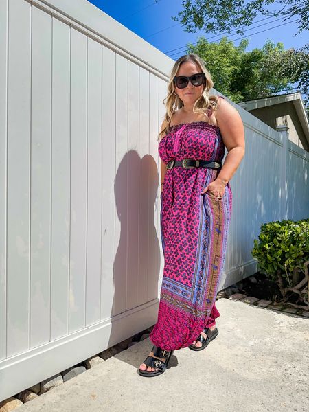 Free People jumpsuit 
Size small- I sized down. 
has adjustable straps 
Shoes run tts use code STYLENRIGHT20 for discount on sandals 


#LTKSeasonal #LTKcurves