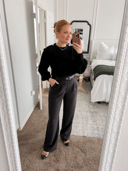 Today’s work from home look! Black pants are from Walmart! I got my regular size of a six in these! I am very impressed with the overall fit for the price!

#LTKfindsunder50 #LTKworkwear #LTKSeasonal