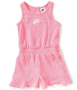 Nike Little Girls Sleeveless Ruffle Trim Romper - 2T | Dillard's