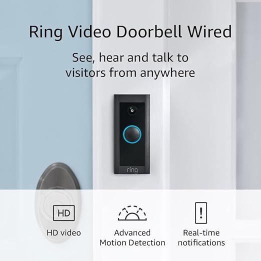 Ring Video Doorbell Wired | Use Two-Way Talk, advanced motion detection, HD camera and real-time ... | Amazon (US)