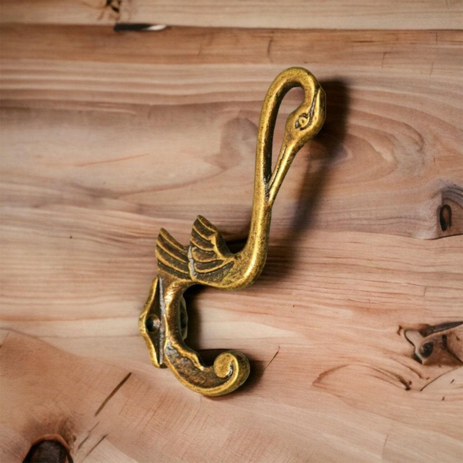 Gold Crane Wall Hook: Elegant Bird Coat Hanger - Etsy | Etsy (US)