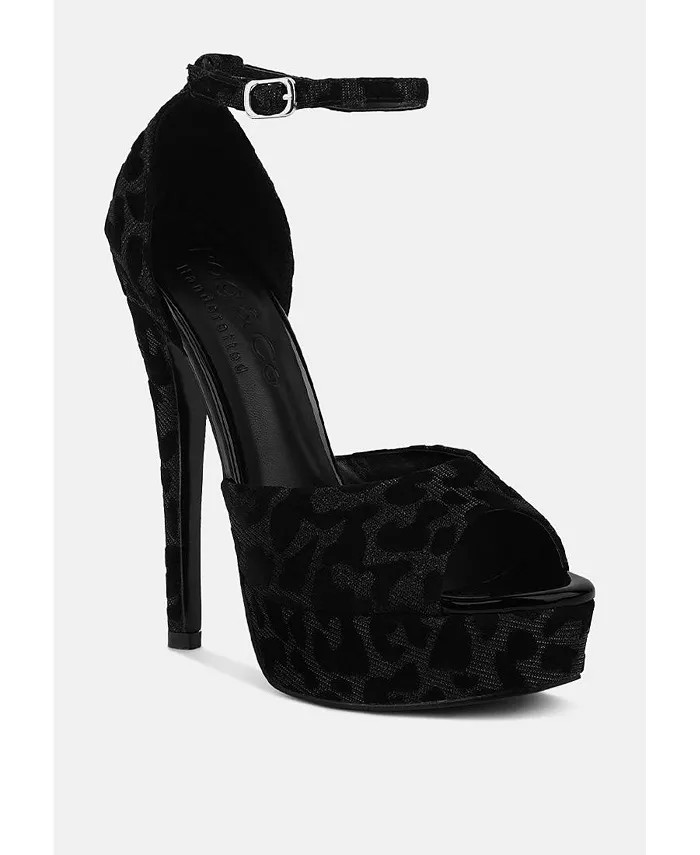 Rag & Co BRIGITTE Women Leopard Print Peep toe Stiletto Sandal - Macy's | Macy's
