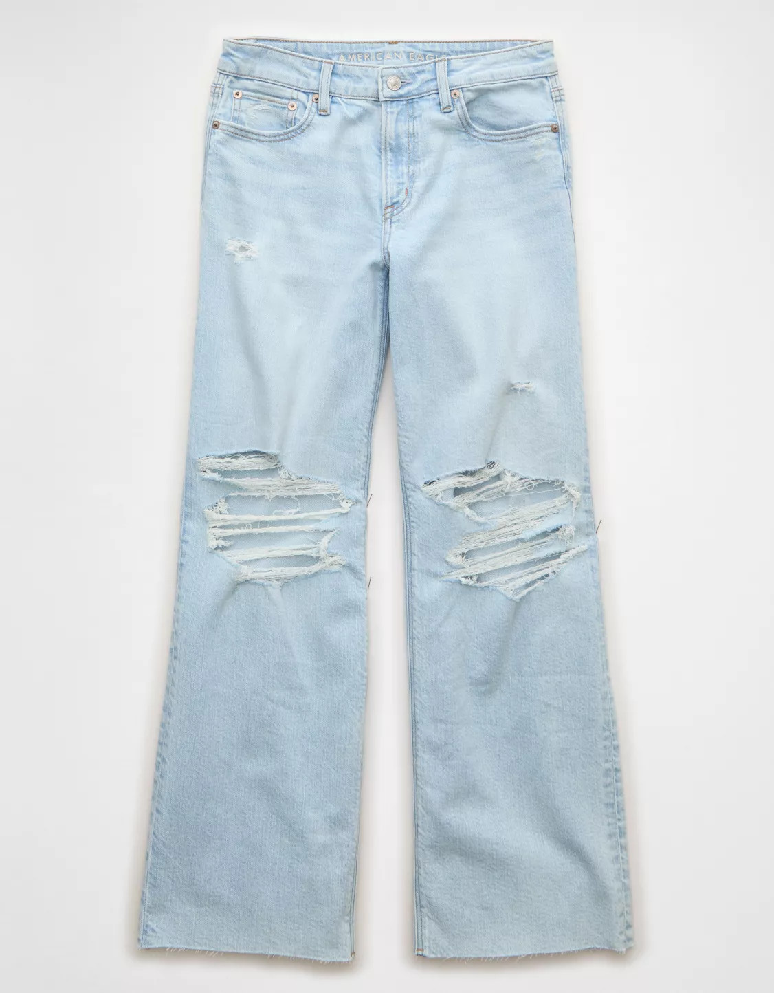 AE Dreamy Drape Stretch Super High-Waisted Baggy Wide-Leg Jean | American Eagle Outfitters (US & CA)
