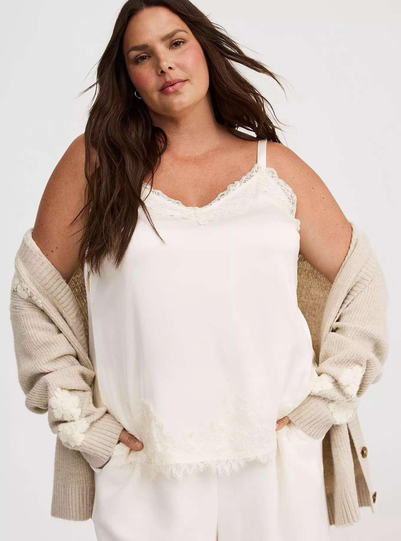 Satin Lace Trim Cami | Torrid (US & Canada)