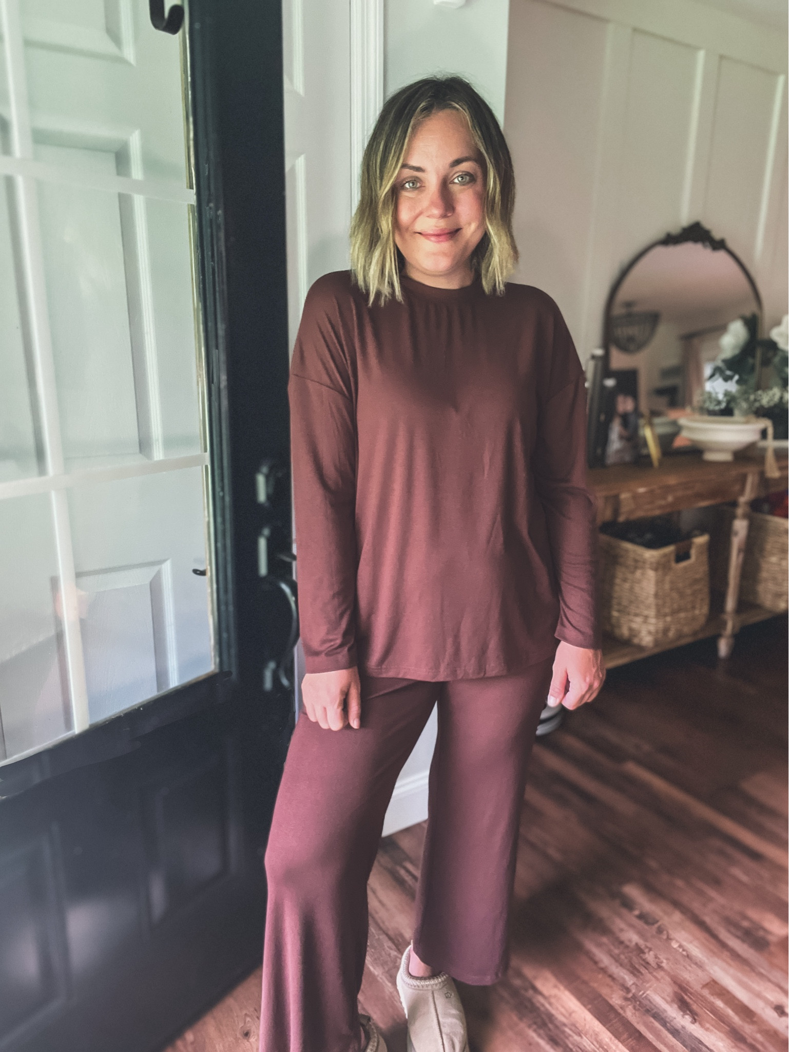 Can't get enough of this Women's 2 Piece Lounge Set from Amazon! The crewneck long sleeve top paired with the wide leg long pants is the ultimate combination of comfort and style. Perfect for lounging at home or running errands in style. The set is so soft and cozy, you'll never want to take it off. Treat yourself to this chic and comfy outfit – you won't regret it! #AmazonFashion #LoungeWear #ComfyAndStylish

#LTKSaleAlert #LTKSeasonal #LTKStyleTip