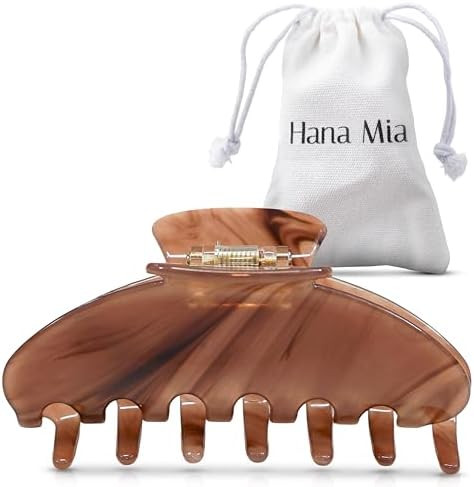 Luxury Mocha Claw Clip for Women | Our Large 4 Inch Hair Clip Creates Beautiful Half Ups, Secure ... | Amazon (US)