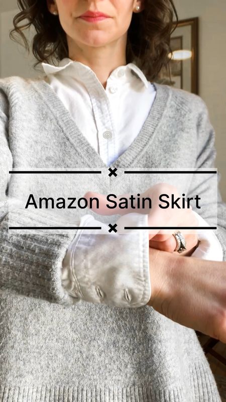 Amazon satin skirt!
Wearing size XS J.Crew sweater, linked similar. 
Size XXS J.Crew Factory shirt. 
Size XS Amazon satin skirt. 
Size 6.5 Birdies loafers, 20% off all Birdies with code MODERNPETITEDAILY _Birdies. 
Petite outfit. Spring outfit. Neutral outfit. French outfit. Office outfit. 

#LTKstyletip #LTKVideo #LTKworkwear